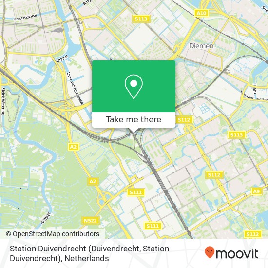 Station Duivendrecht (Duivendrecht, Station Duivendrecht) map