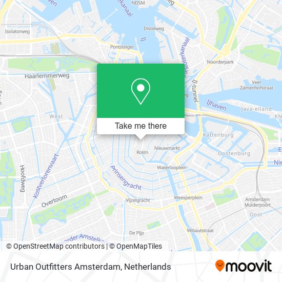 Urban Outfitters Amsterdam map