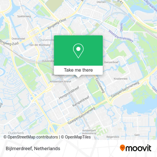 Bijlmerdreef map