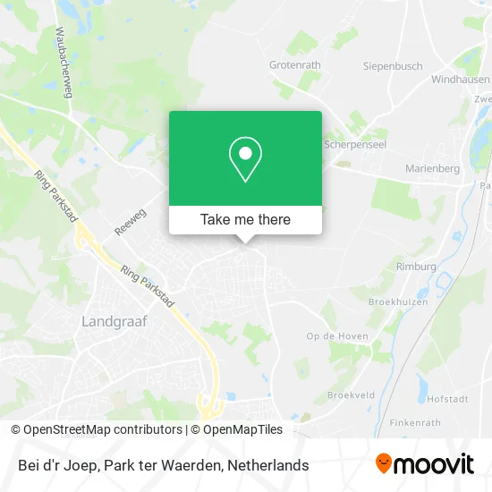 Bei d'r Joep, Park ter Waerden map