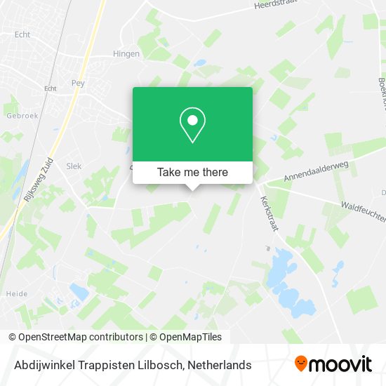 Abdijwinkel Trappisten Lilbosch map