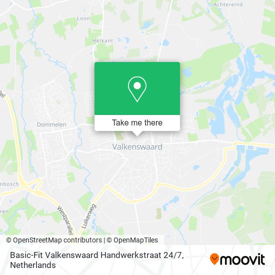 Basic-Fit Valkenswaard Handwerkstraat 24 / 7 Karte