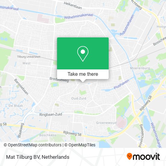 Mat Tilburg BV map