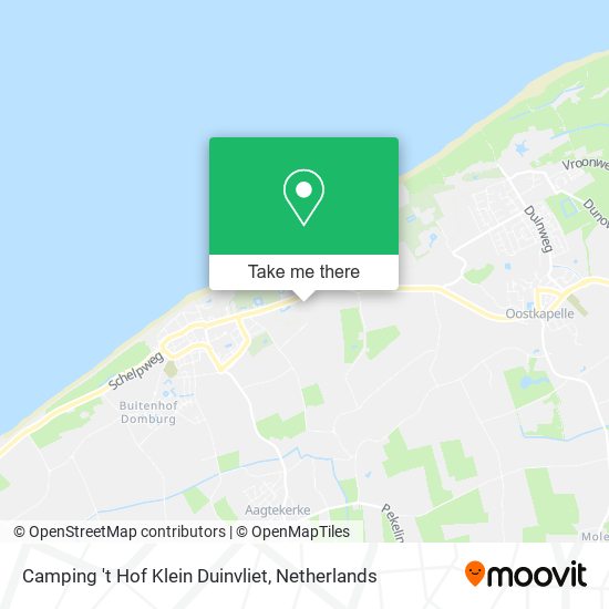 Camping 't Hof Klein Duinvliet map