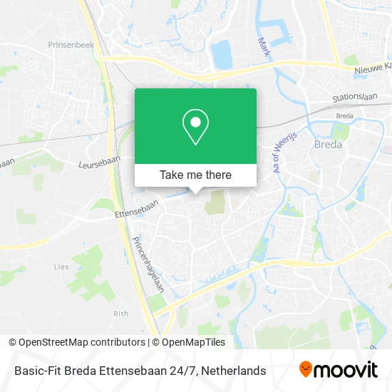 Basic-Fit Breda Ettensebaan 24 / 7 map