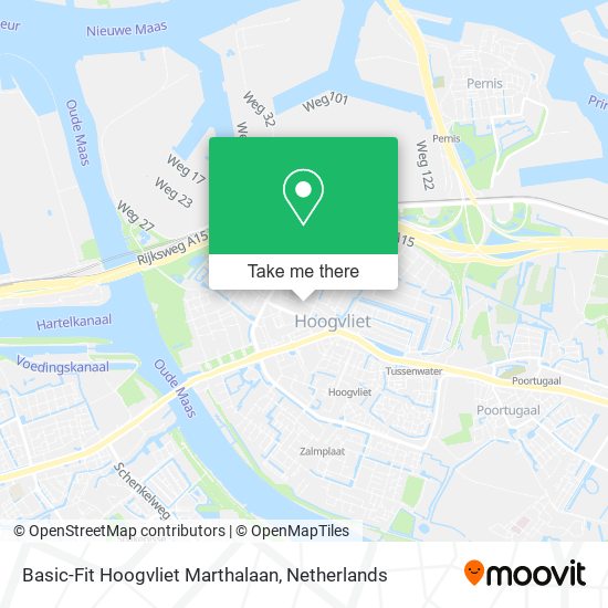Basic-Fit Hoogvliet Marthalaan map