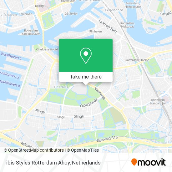 ibis Styles Rotterdam Ahoy map