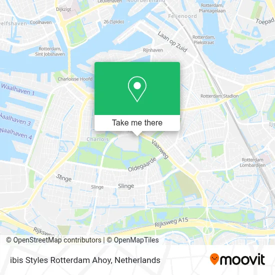 ibis Styles Rotterdam Ahoy map