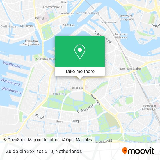 Zuidplein 324 tot 510 map