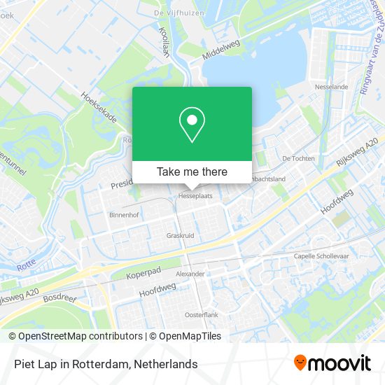 Piet Lap in Rotterdam map