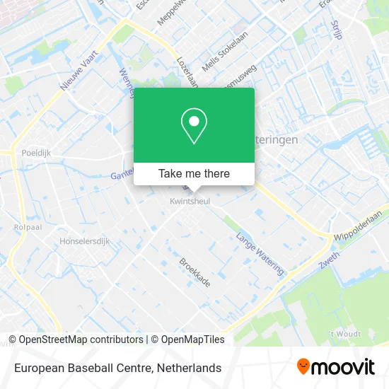 European Baseball Centre map