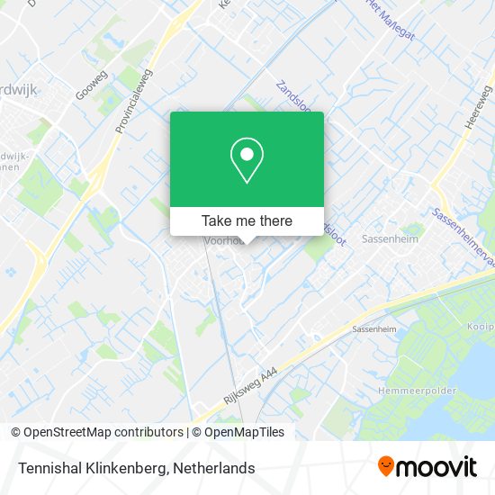 Tennishal Klinkenberg map