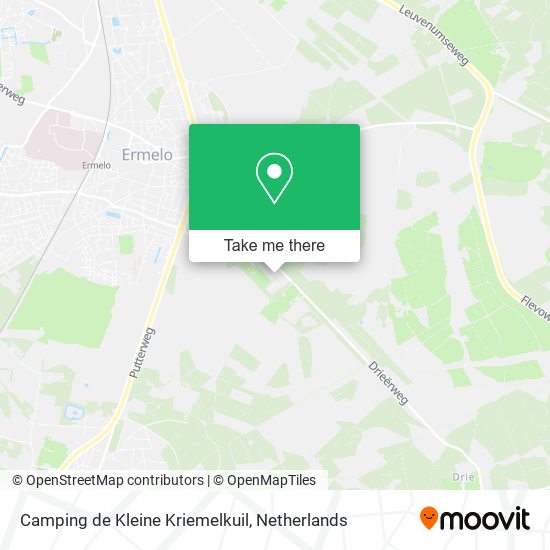 Camping de Kleine Kriemelkuil Karte