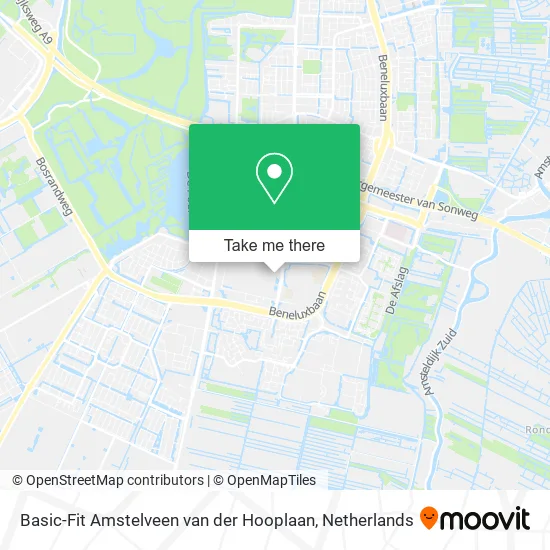 Basic-Fit Amstelveen van der Hooplaan map