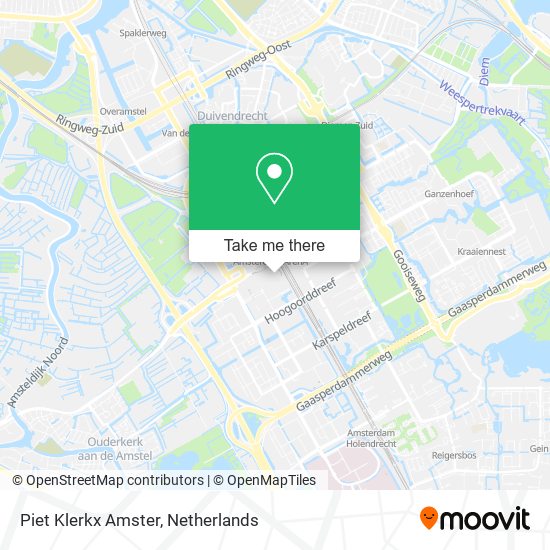 Piet Klerkx Amster map