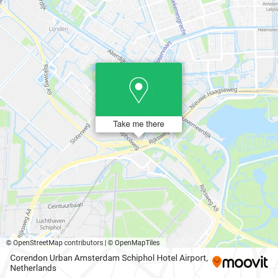 Corendon Urban Amsterdam Schiphol Hotel Airport map