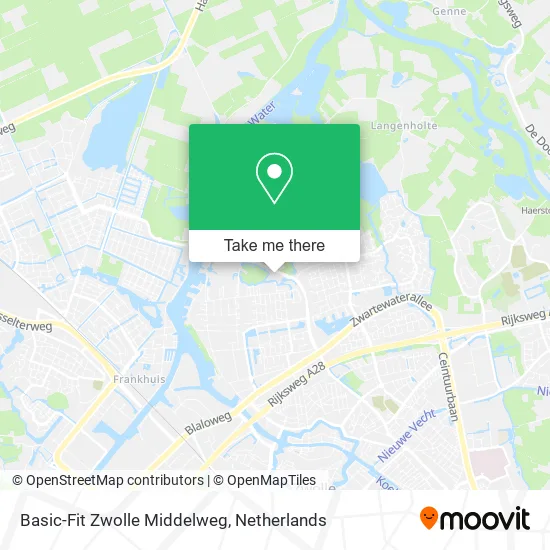 Basic-Fit Zwolle Middelweg map