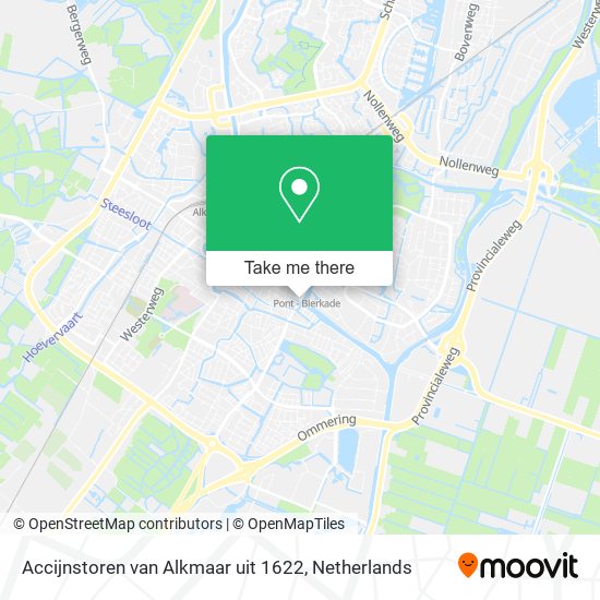 Accijnstoren van Alkmaar uit 1622 Karte