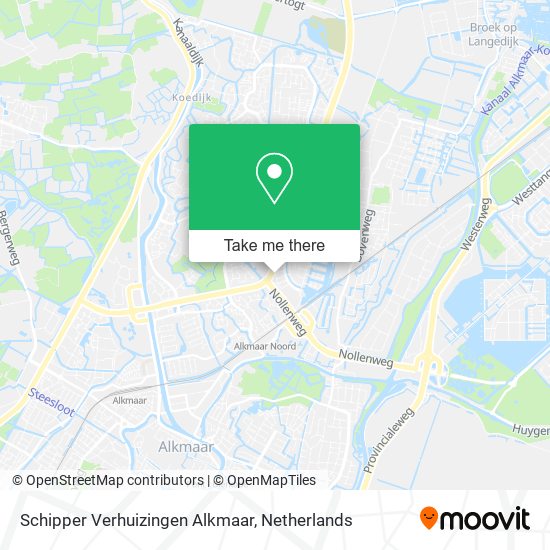 Schipper Verhuizingen Alkmaar map