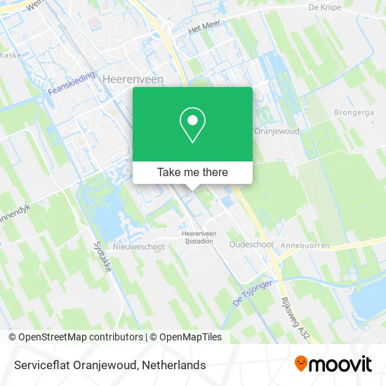 Serviceflat Oranjewoud map
