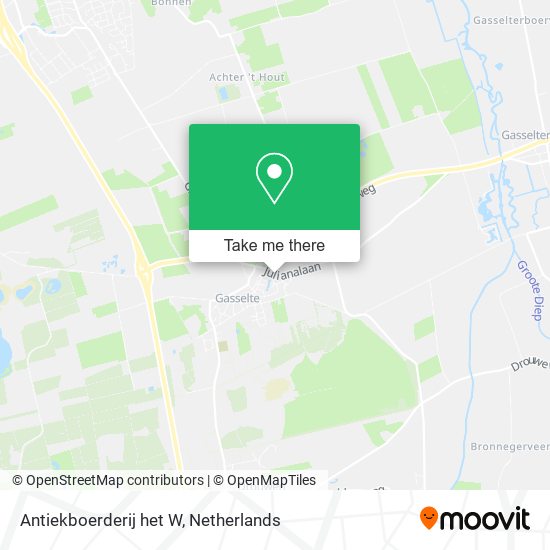Antiekboerderij het W map