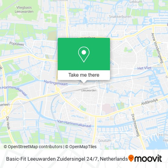 Basic-Fit Leeuwarden Zuidersingel 24 / 7 map