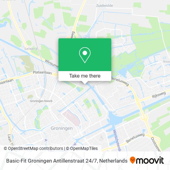 Basic-Fit Groningen Antillenstraat 24 / 7 map