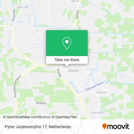 Pyter Jurjensstrjitte 17 map