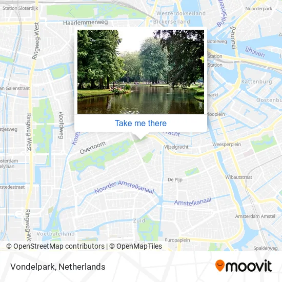 Vondelpark map