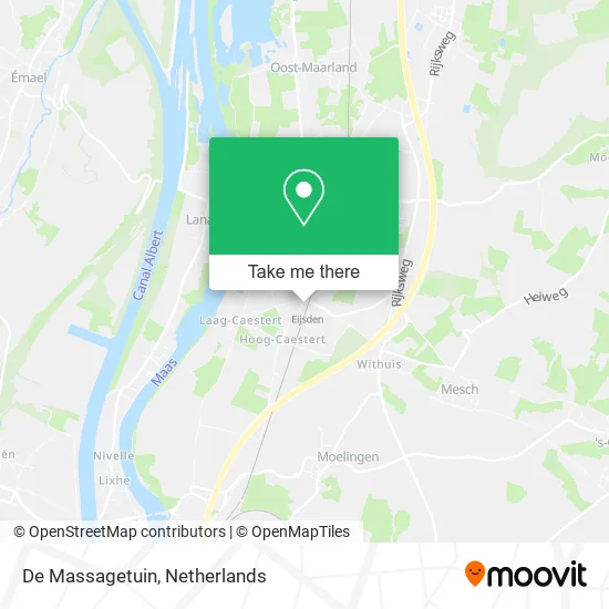De Massagetuin map