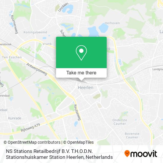 NS Stations Retailbedrijf B.V. T.H.O.D.N. Stationshuiskamer Station Heerlen map