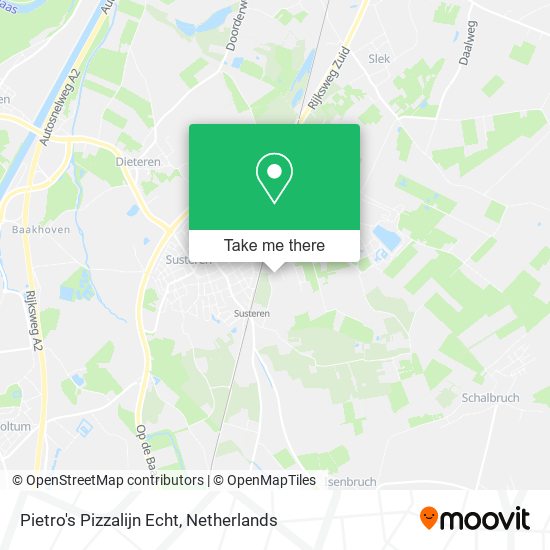 Pietro's Pizzalijn Echt map
