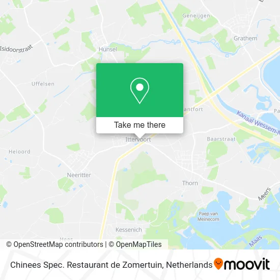 Chinees Spec. Restaurant de Zomertuin map