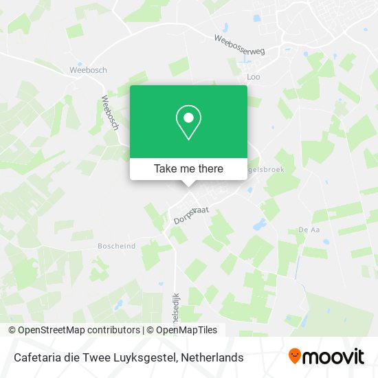 Cafetaria die Twee Luyksgestel map