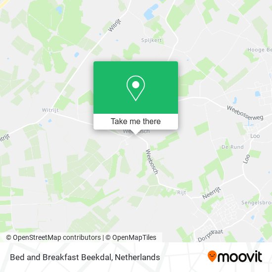 Bed and Breakfast Beekdal map