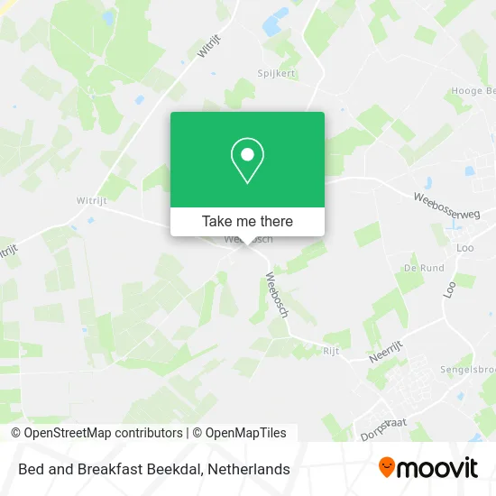 Bed and Breakfast Beekdal map