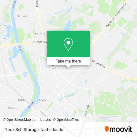 1box Self Storage map