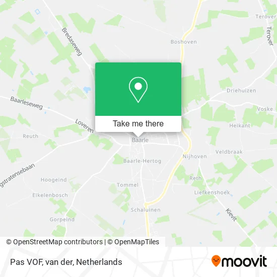 Pas VOF, van der map