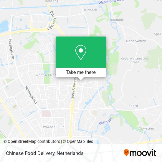 Chinese Food Delivery map