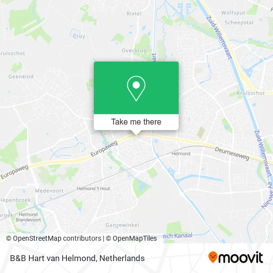 B&B Hart van Helmond map
