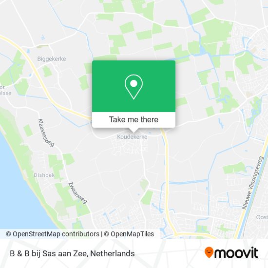 B & B bij Sas aan Zee map