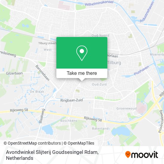 Avondwinkel Slijterij Goudsesingel Rdam map