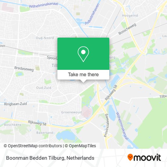 Boonman Bedden Tilburg map
