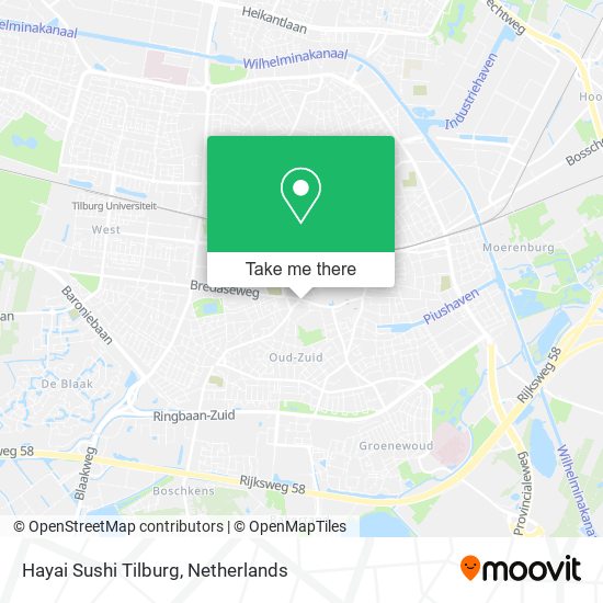 Hayai Sushi Tilburg map