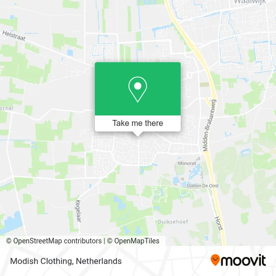 Modish Clothing map