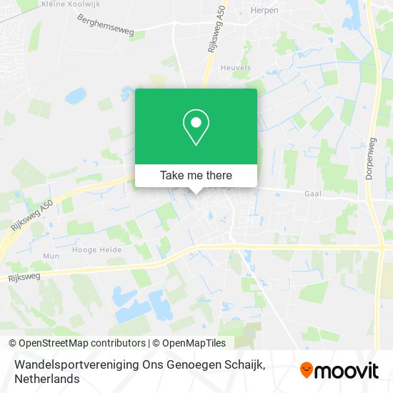 Wandelsportvereniging Ons Genoegen Schaijk map