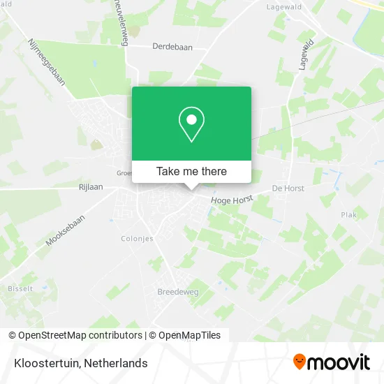 Kloostertuin Karte