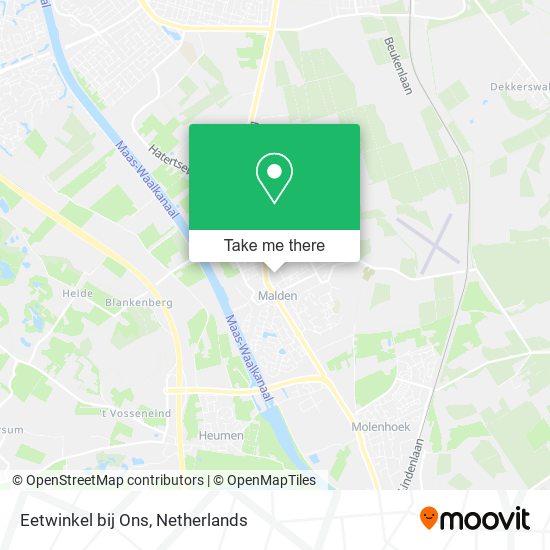 Eetwinkel bij Ons map