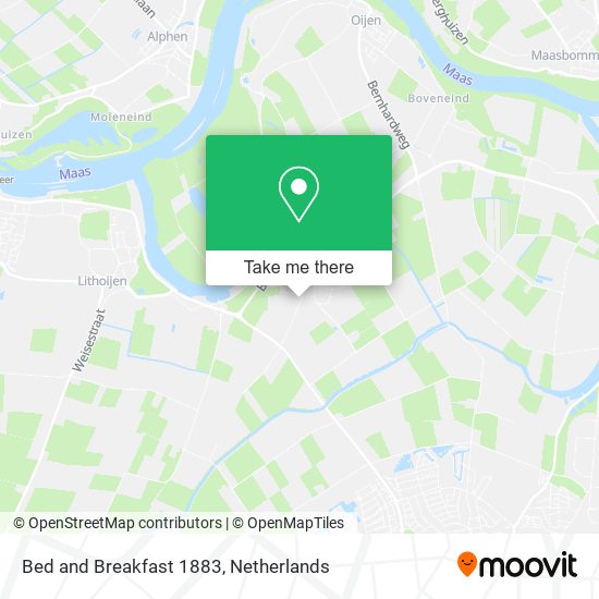 Bed and Breakfast 1883 map