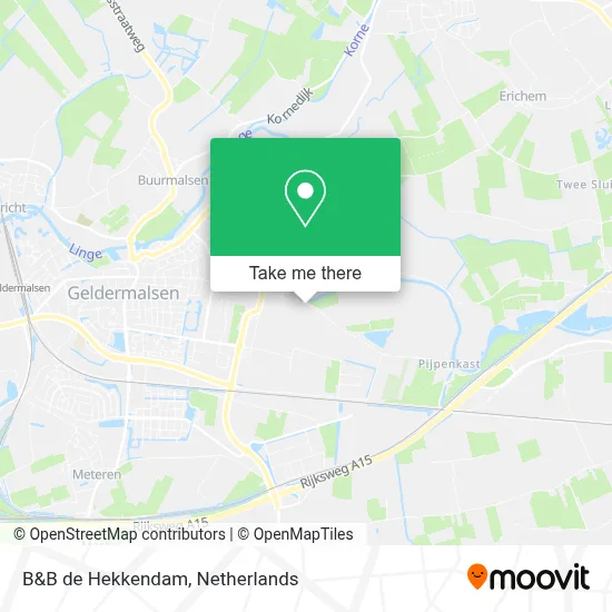 B&B de Hekkendam map